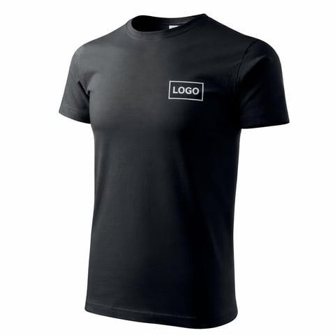 Čierne tričko s potlačou LOGO na hrudi